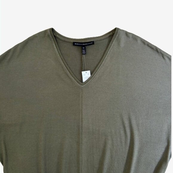 NWT White House Black Market Olive Green Oversized Dolman V Neck Sweater XS - Picture 6 of 10